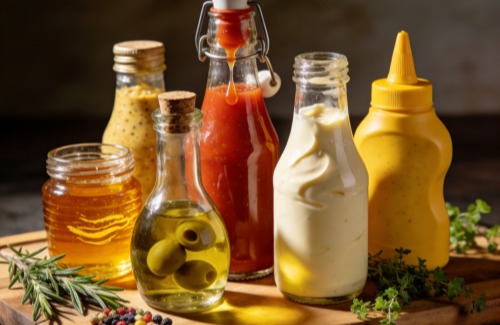 Food emulsifiers in sauces and dressings